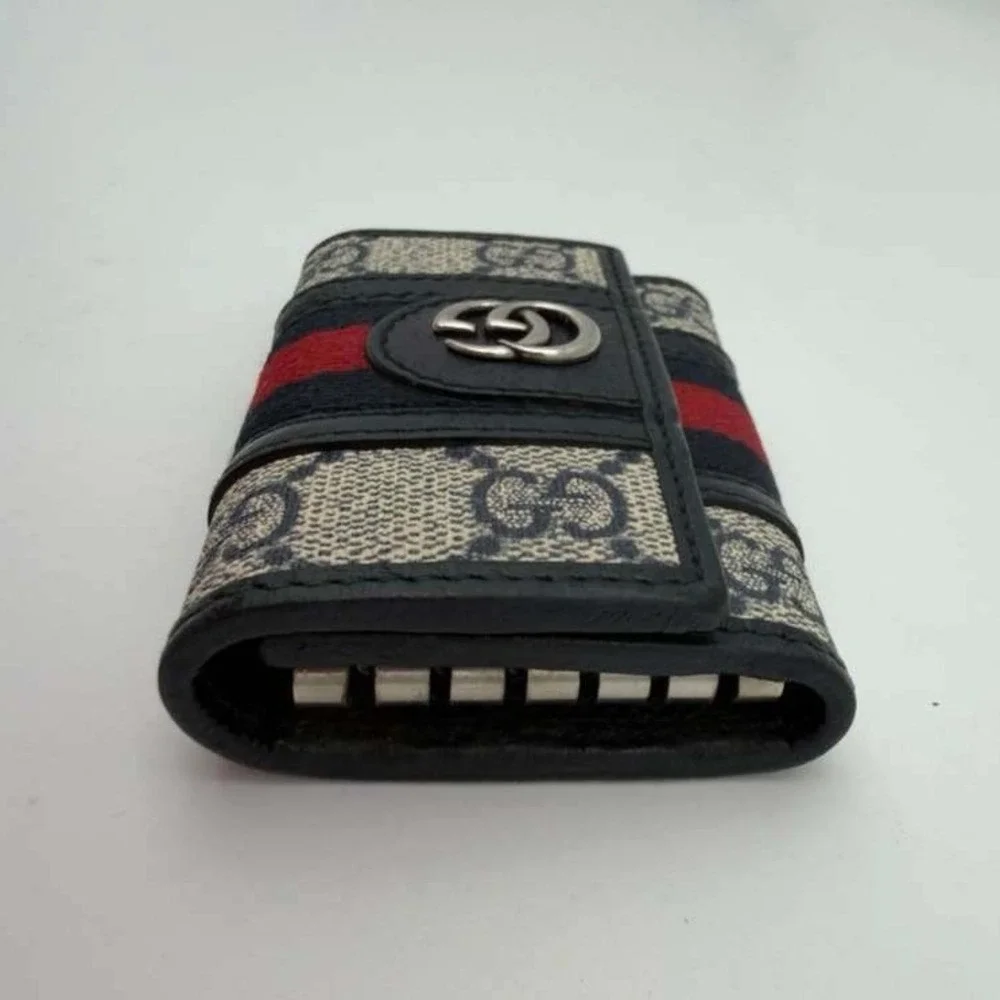 Authentic‎ Gucci Ophidia GG Key Case – Beige/Ebeny Canvas – Excellent Condition